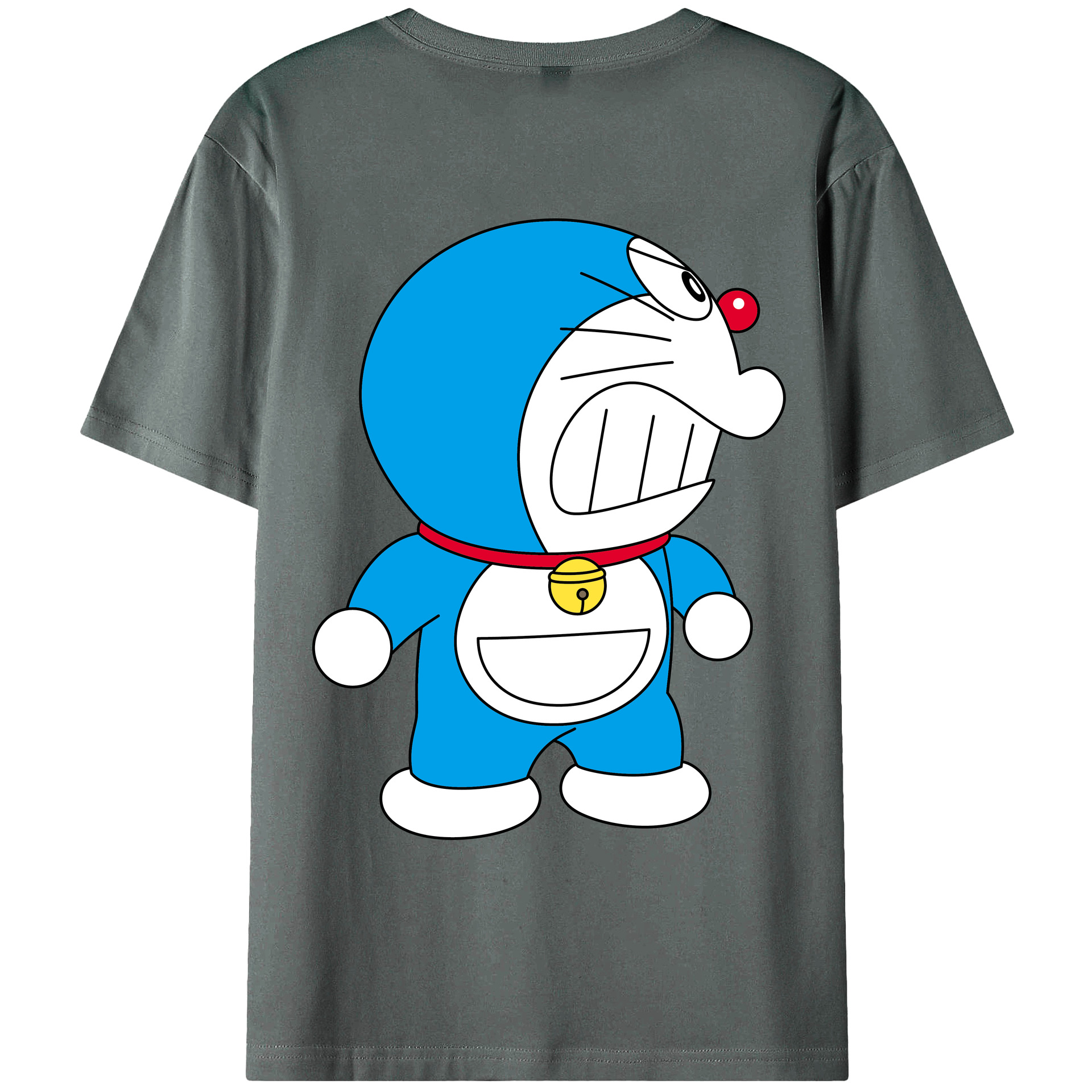 （画像用） ドラえもん Doraemon 綿100％ メンズ半袖Tシャツ（バックプリント） 通気性